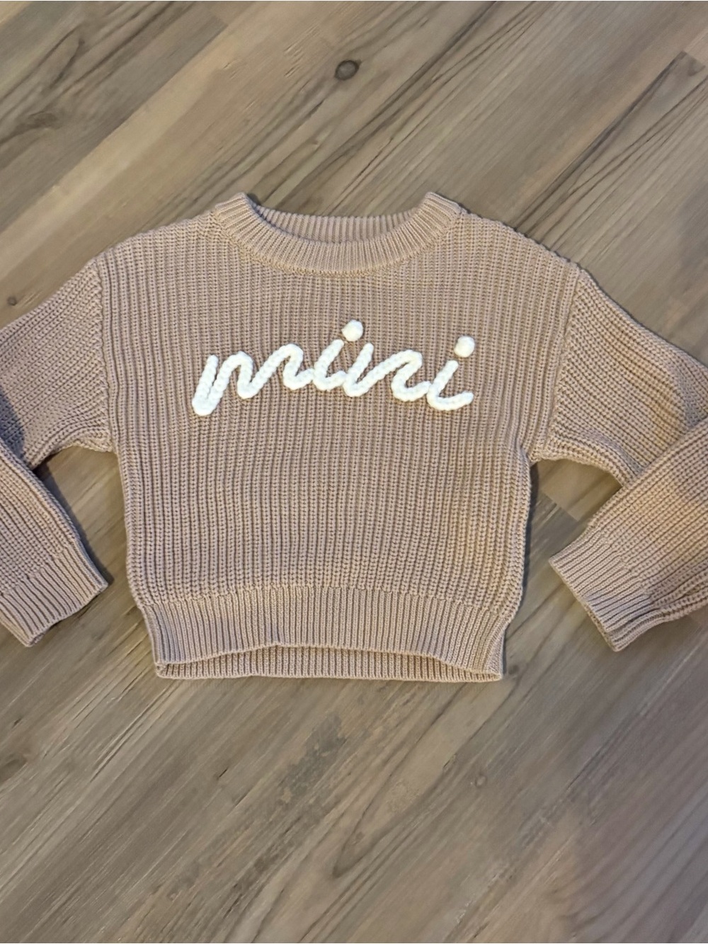 Cozy Tullabee “Mini” Script Knit Sweater Size 2T/3T